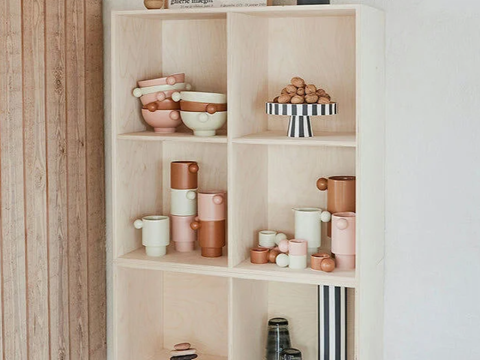 2 stk. Inka skåle i brun stentøj fra OYOY