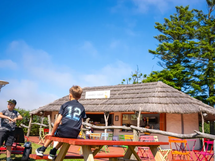 Familieferie for 6 i norsk bjælkehytte på Jambo Feriepark - minigolf, is og Fårup Sommerland tæt på
