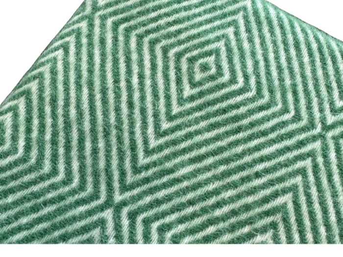 Silkeborg Uldspinderi, Julia S 7606, Plaid, Grøn, Råhvid, 50% Alpaca 50% Wool, B:85 x L:115 cm