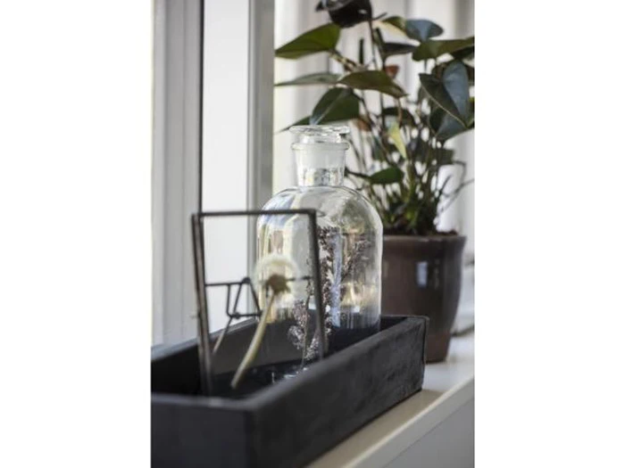 Ib Laursen, UNIKA, kasse m/ metalbeslag, sort,  B: 14 H: 6 L: 43