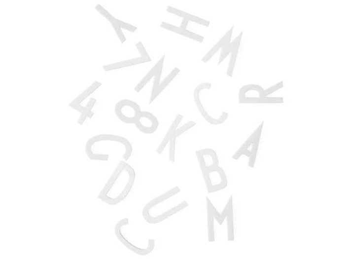  Design Letters, store bogstaver, hvid, 5 cm