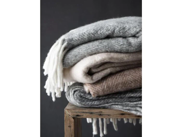 Ib Laursen, mørkegrå plaid, 130x170