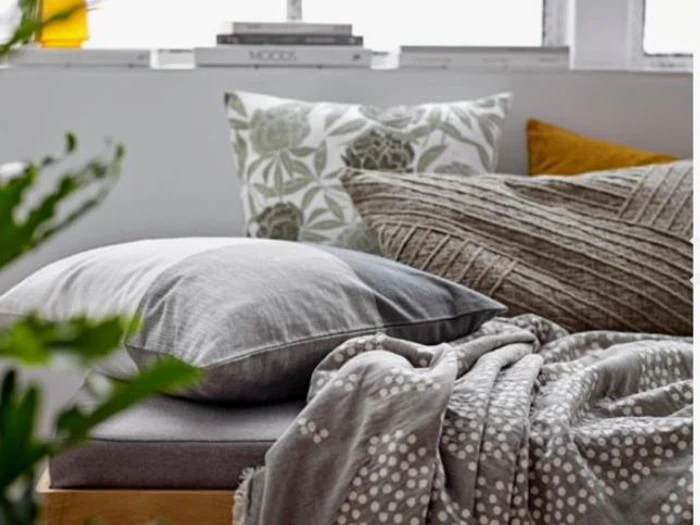 2 stk. Mosaic Khaki plaider i Bomuld fra Södahl - 130x170 cm 