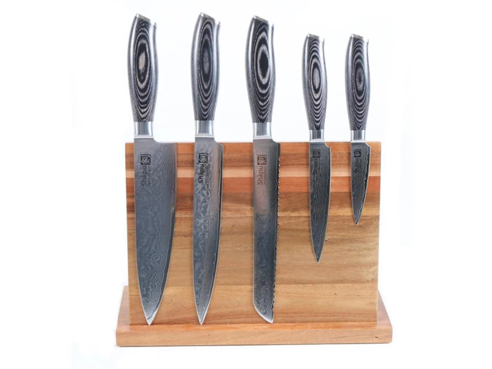 Shāpu S1 knivsæt i japansk damaskusstål