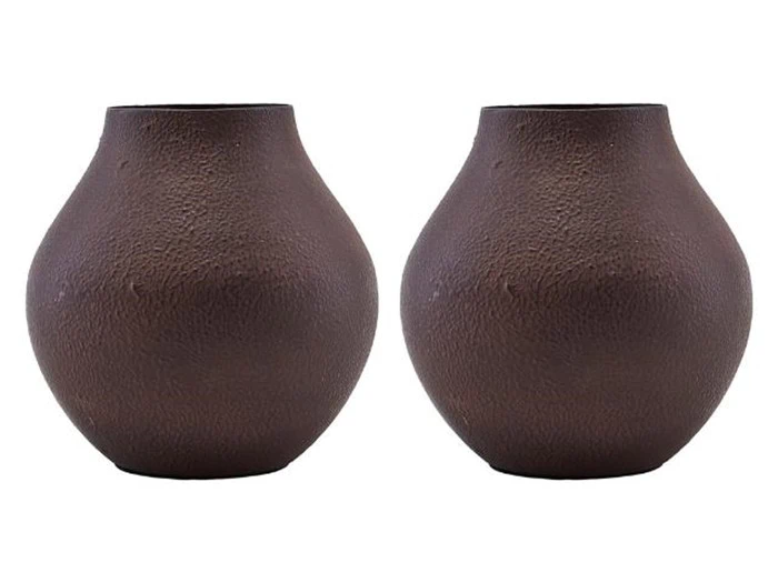 2 stk. Kojo vaser i bourgogne/brun fra House Doctor