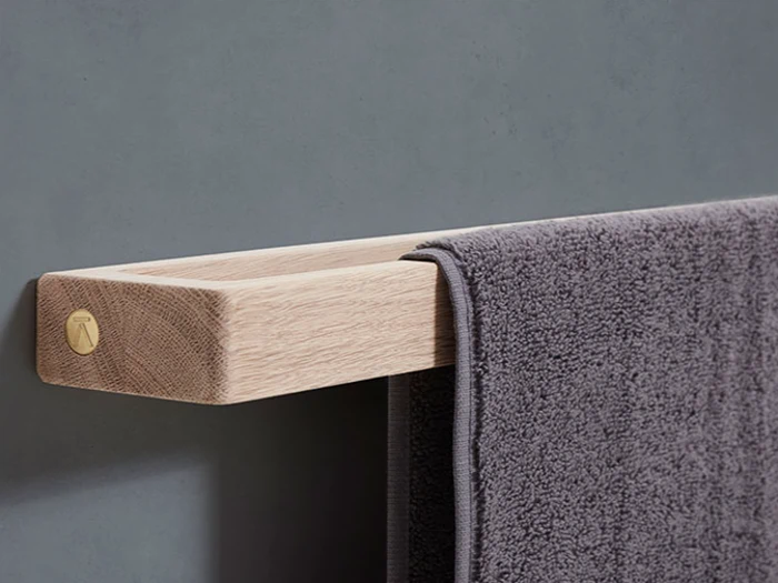 Andersen Furniture, Towel Rack, Single, Natur, Egetræ, L:73,5 x B:7,5 cm