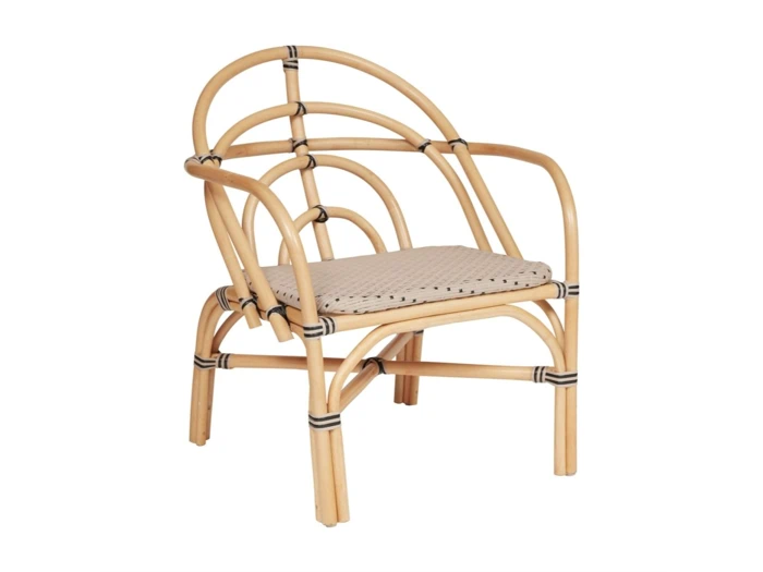 Momi loungestol m. skammel i ratten og polyrattan fra OYOY