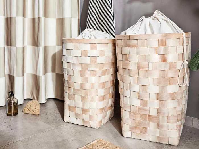 OYOY, Sporta, Vasketøjs- & Opbevaringskurv, Natur, 100% poppelfiner, Dia:36 x H:54 cm