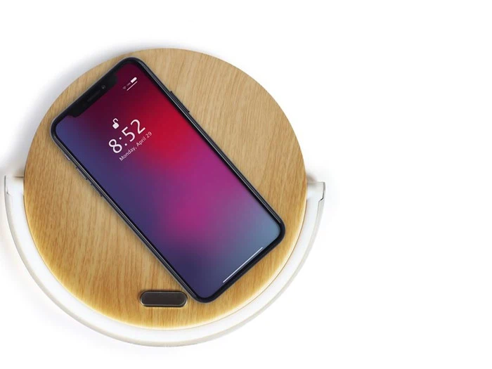 Natlampe m/trådløs oplader