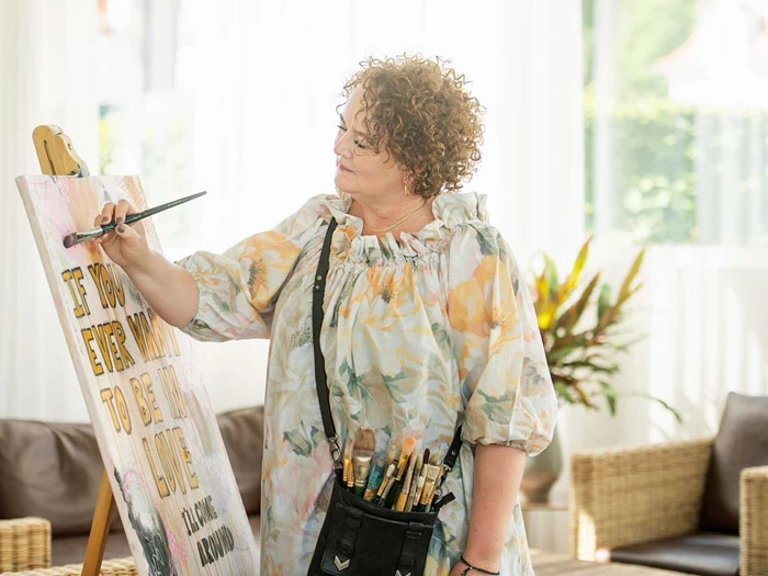 THE LADY IN THE SUNSET - KUNSTTRYK 50CM X 70CM - BYMALUE  [T106]