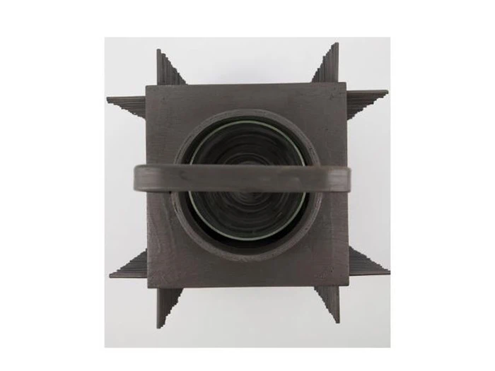 House Doctor, Asi Lanterne, Mørkegrå, Bambus/glas/metal, h:46 d: 24