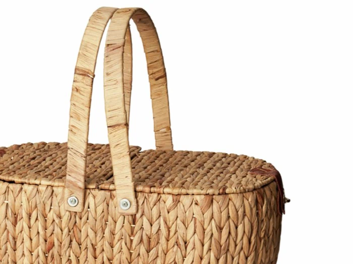 Lauvring, Cung, Picnickurv, Natur, Flet, H:50 x B:28 x L:48 cm