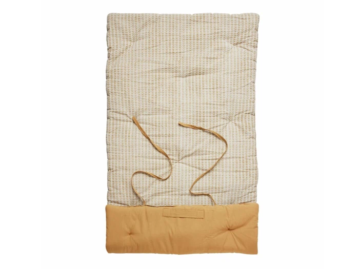 Lene Bjerre, Ivenne, Madras, Okker, Hør, Bomuld, Polyester, L:120 x B:60 cm