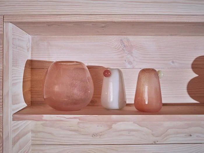 OYOY, Lasi, Vase, Taupe, Glas, H:23 x Dia:19,5 cm