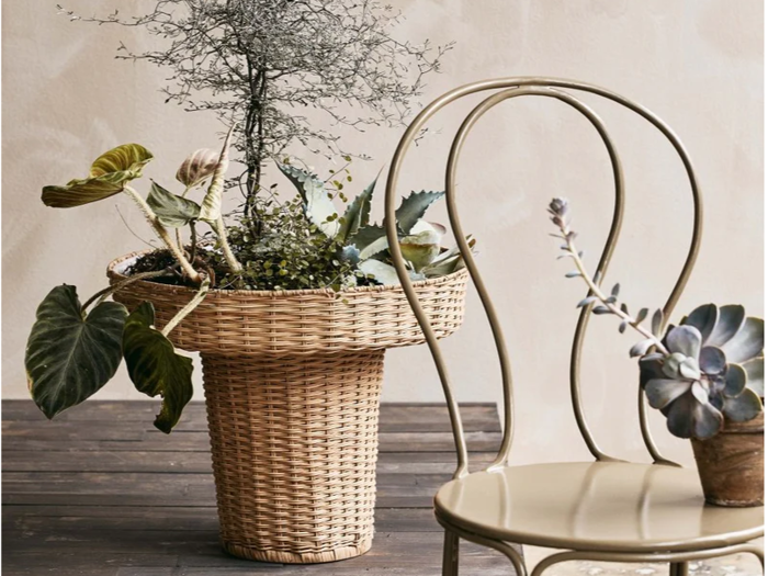 Laurie høj urtepotte i rattan fra Nordal