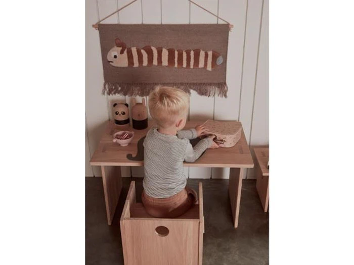 Leo Larve vægtæppe i 80% uld fra OYOY - B: 73 cm