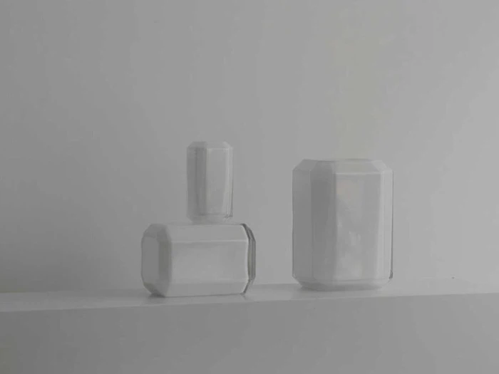 Louise Roe, Jewel Vase, Small, Opal White, H16 x Ø8 cm