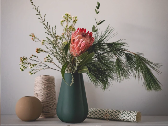 Cooee Design, Clover, Vase, Dark Green, Keramik, H:25 cm