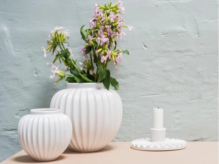 Lucie Kaas, Vase, Schollert Collection, hvid, H10 cm