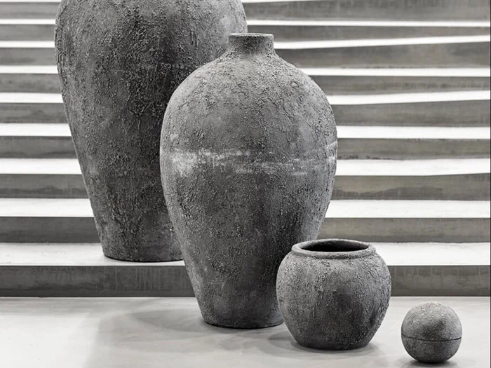 Muubs, Luna, krukke, Terracotta, Grå, H: 100 Ø: 52 cm