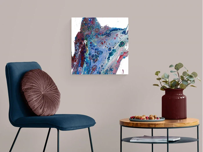 HAPPY DAYS - KUNSTTRYK 50CM X 50CM - BYMALUE [T006] (Normalpris kr. 340)