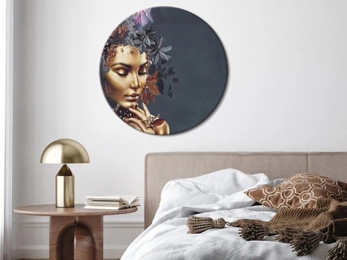 Gold Couture Circle Art fra Malerifabrikken - 60 cm