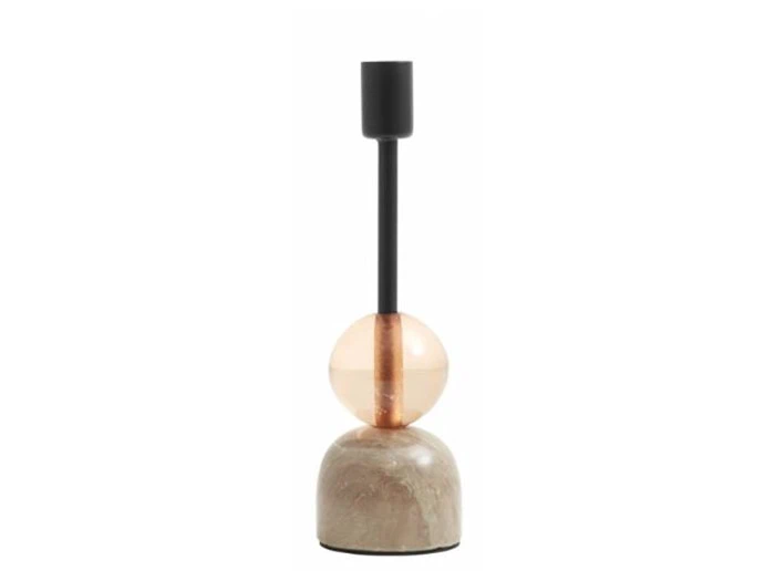 Nordal, Marble lysestage, h:21 d:6,1 cm