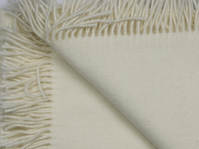 Silkeborg Uldspinderi, Maria, Plaid, Råhvid, 100% Pure New Merino Wool, B:130xL:190cm