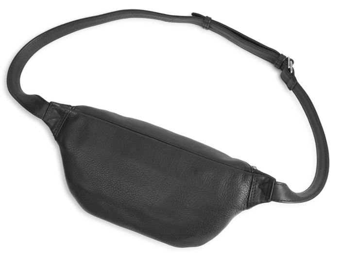 Markberg, Samira, Bum bag, Sort, Kalveskind, H:15 x B:28 x D:7 cm