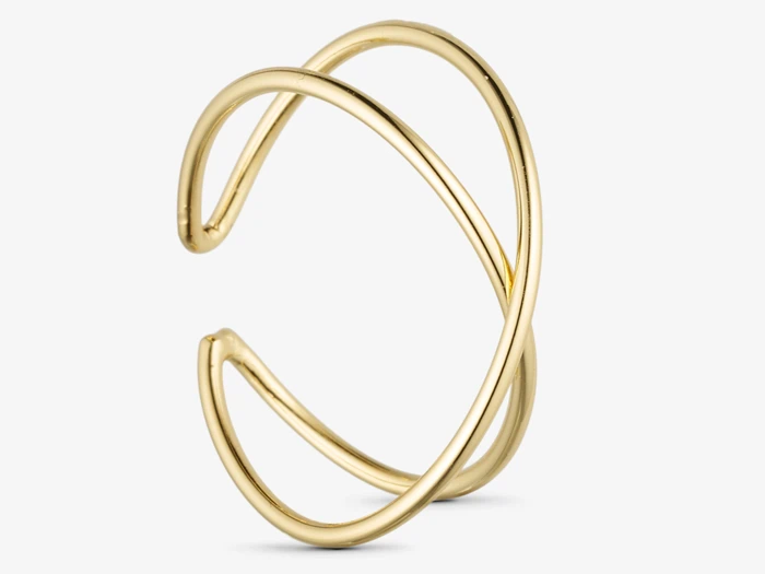 GRUNDLED, Mia, Ring, Forgyldt, 18 karat forgyldt messing, Justerbar