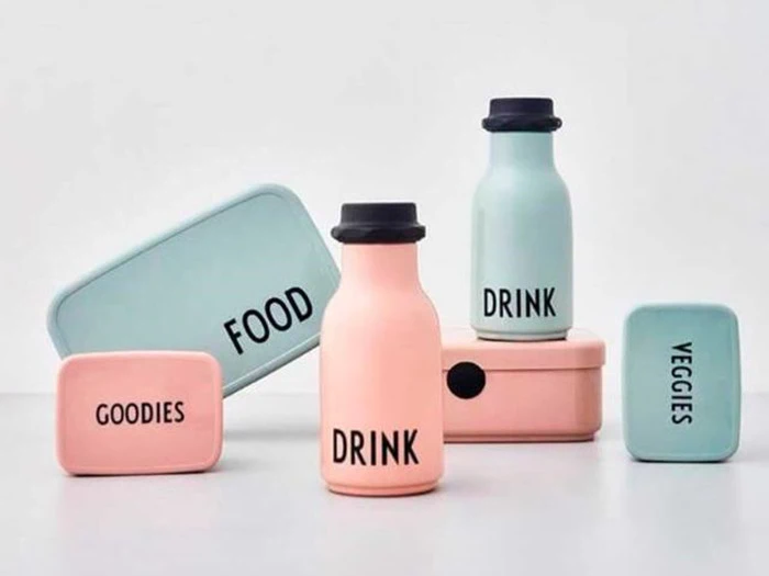 Drikkeflaske og thermoflaske i green fra Design Letters
