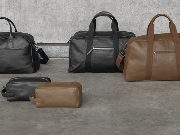 Ryder toilettaske i brun læder fra Markberg