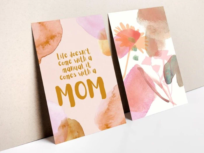 Mors dag posters PDF print selv med mulighed for personlig hilsen 