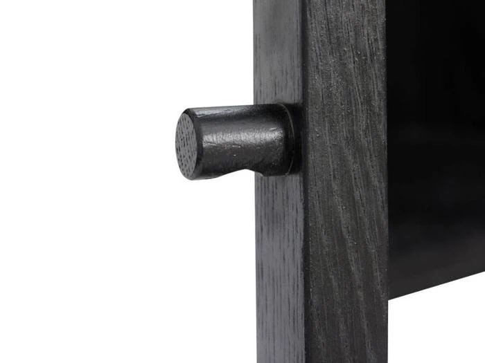 Hübsch, Museum, Konsolbord, Sort, Egetræ, H:90 x B:35 x L:90 cm