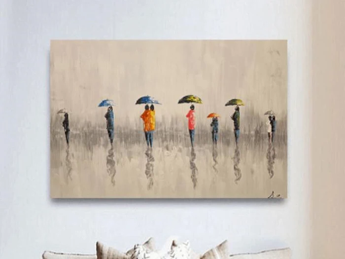 Maleri - A Walk in the Rain II fra MyNewArt (120x80 cm)