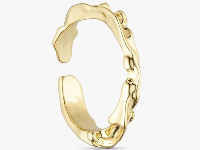 GRUNDLED, Noelle, Ring, Forgyldt, 18 karat forgyldt messing, Justerbar