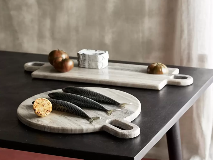 Nordal, Pasilla, Skærebræt, Rektangulært, Brun, Natur, Marmor, H:2 x B:22 x L:67 cm