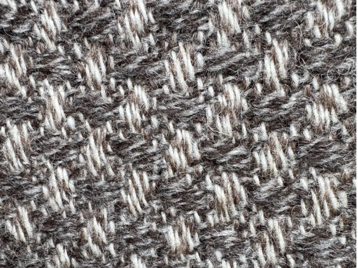 Silkeborg Uldspinderi, Norma, Plaid, Råhvid, Brun, 100% Scandinavian wool, B:140 x L:240 cm