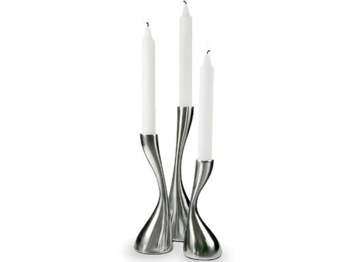 Nuance – Stål Curve Lysestage 3 Stk.