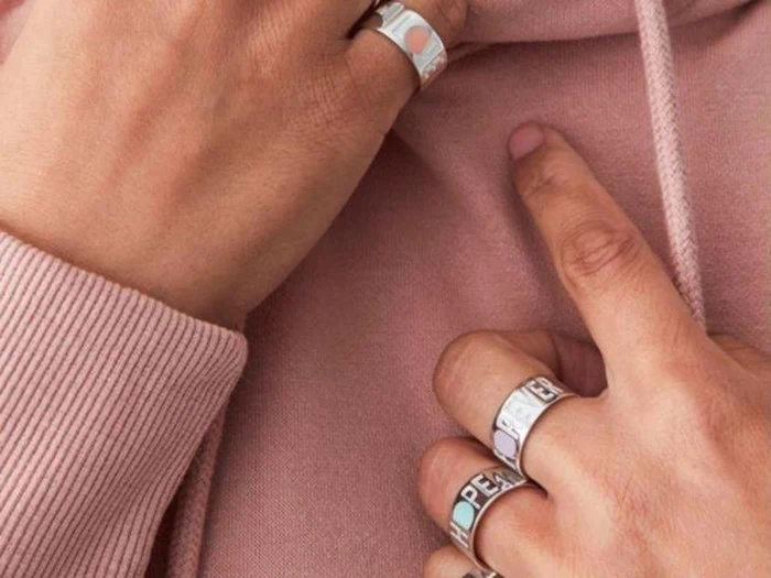 Design Letters, MOM ring, nude, 925 Sterling sølv, 52