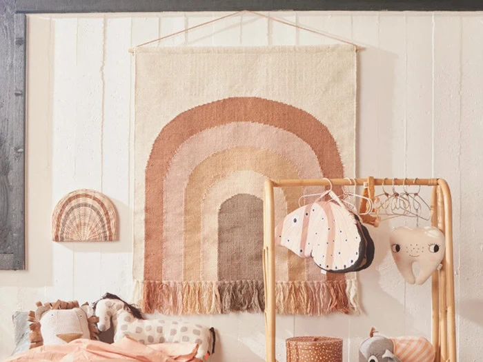 OYOY, Follow The Rainbow vægtæppe, Choko, H124 x W100 cm