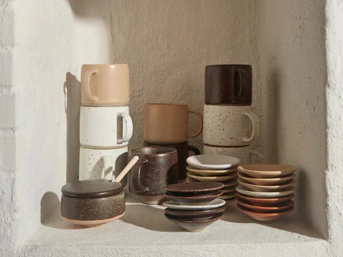 OYOY, Hagi skål mini, stentøj, brun - Ø8 x H2 cm