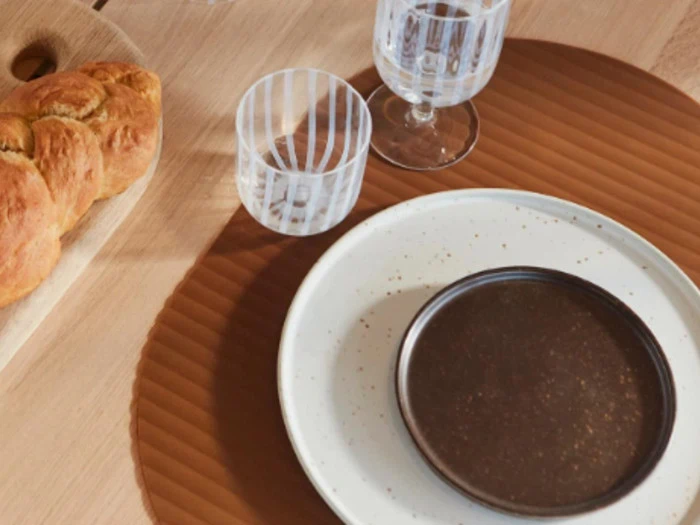OYOY, Inka desserttallerken, Brun, Porcelain, Ø16 x H1,4 - pakke af 2