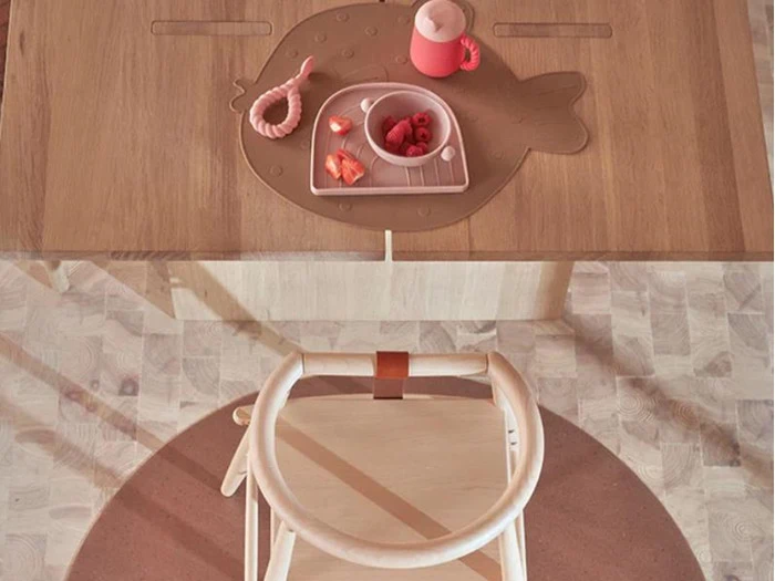 OYOY, Dækkeserviet Little Finn, Silikone, Ice Blue, L47,5 x W40,3 cm