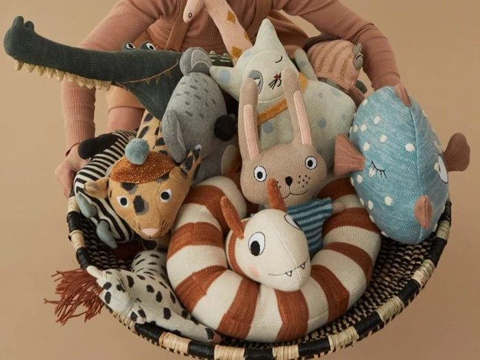 OYOY, Little Finn bamse, blå, H23 x W30 cm