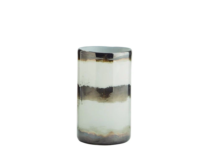 Madam Stoltz, vase, glas, stribet, 8x13 cm