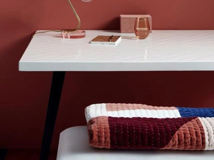 Nordal, PATCHWORK vægtæppe, eller plaid, rosa mix, 130x170 cm