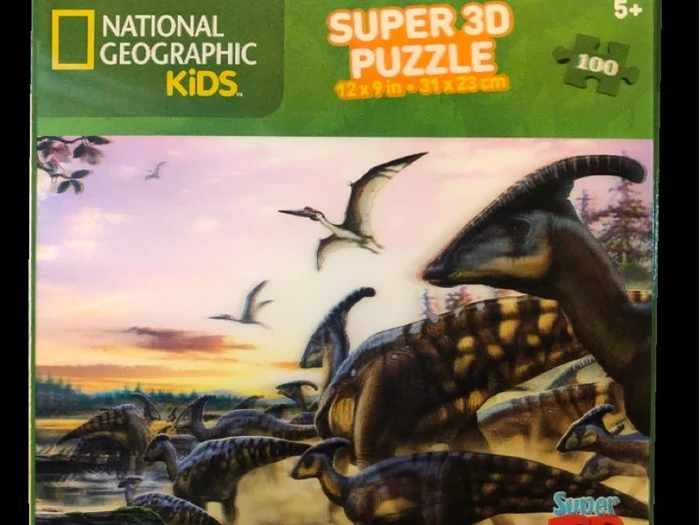 5 Dele 4 x 3D puslespil + Stor bog Vilde dyr