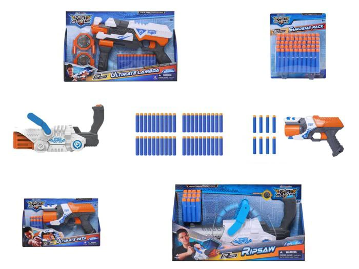 Pistol/Gevær Sæt med 82 skud - ( 3 Pistoler )