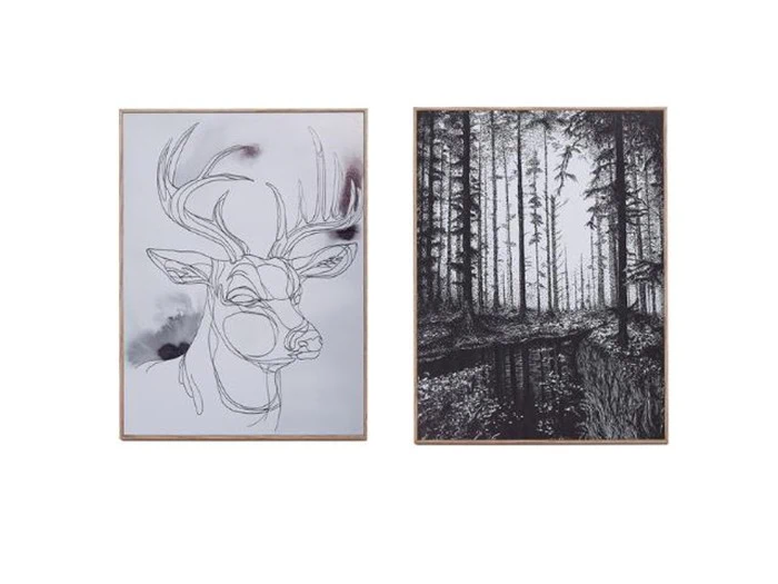 2 stk. Plakater med ask rammer fra Pure Culture - 30x40